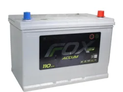 Автомобильный аккумулятор FOX EFB 110 оп азия, 12 В, 110 А·ч, пусковой ток 850 А, азиатский стандарт, обратная полярность